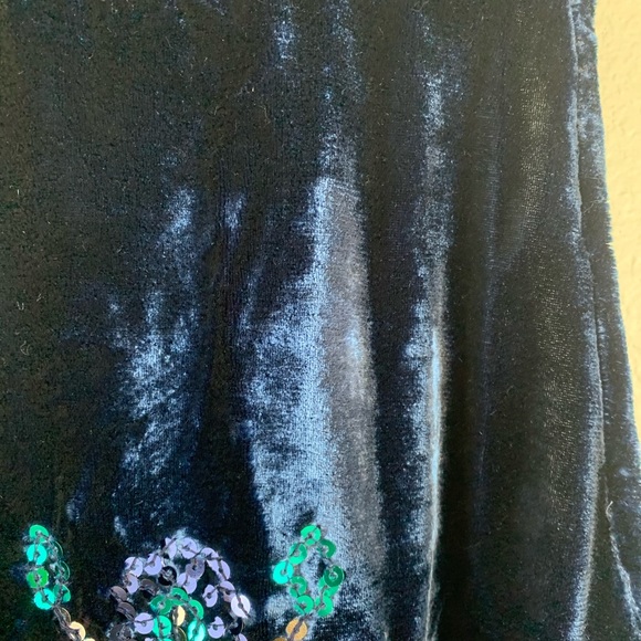 Free People Jills Sequin Swing Mini Blue Combo NWT - Picture 12 of 14